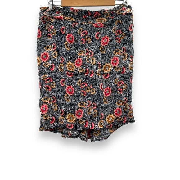 Isabel Marant Etoile Sevan Floral Print Ruched‎ Multicolor Mini Skirt Sz 40 / 8 - Picture 5 of 9